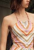 Load image into Gallery viewer, Anthropologie Striped Cutout Halter Dress
