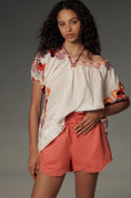 Load image into Gallery viewer, By Anthropologie Linen Double Waistband Shorts
