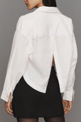 Load image into Gallery viewer, Pilcro Placket Back-Slit Cotton Shirt
