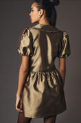 Load image into Gallery viewer, Porridge Short-Sleeve Collared Taffetta Mini Dress
