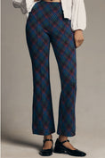 Load image into Gallery viewer, The Margot Kick-Flare Cropped Trousers by Maeve: Plaid Edition
