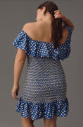 Load image into Gallery viewer, Corey Lynn Calter Off-The-Shoulder Smocked Mini Dress
