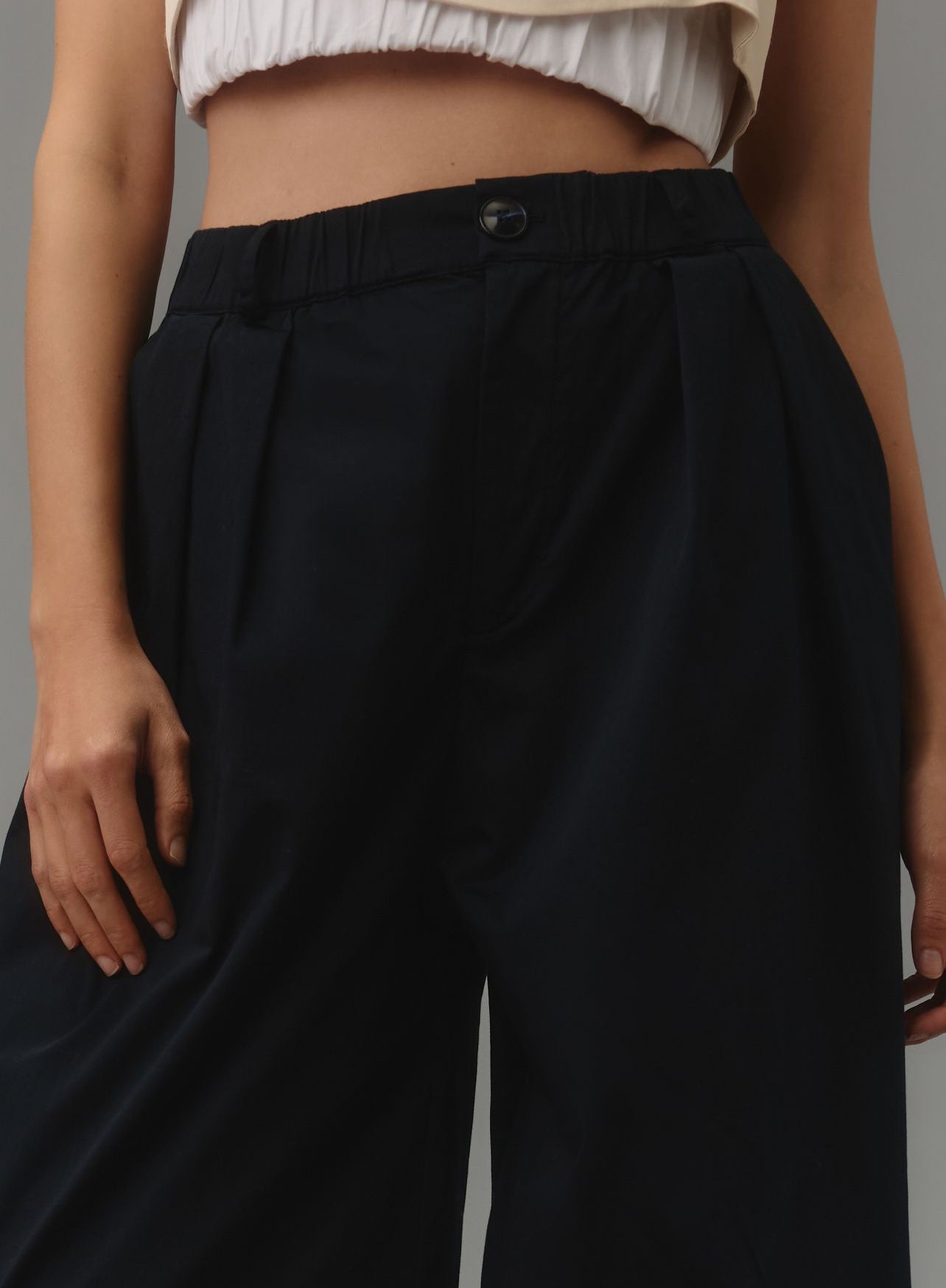 Maeve Curve Poplin Barrel Pants