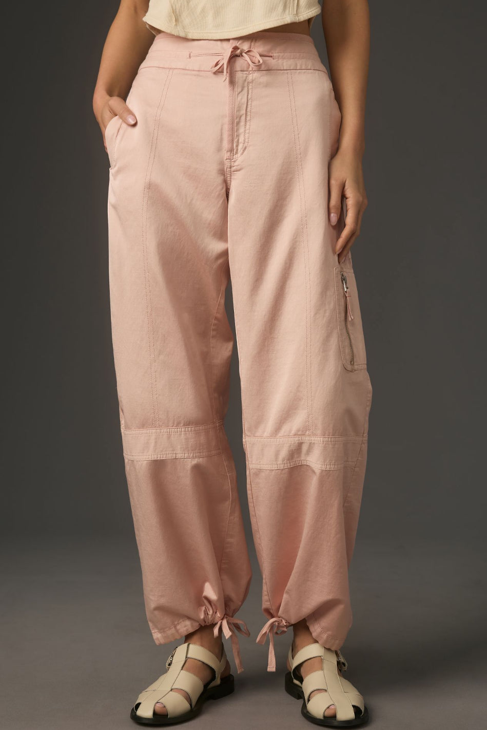 Pilcro Satin Parachute Pants