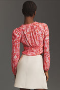 Load image into Gallery viewer, By Anthropologie Long-Sleeve Femme Ruched Cropped Top
