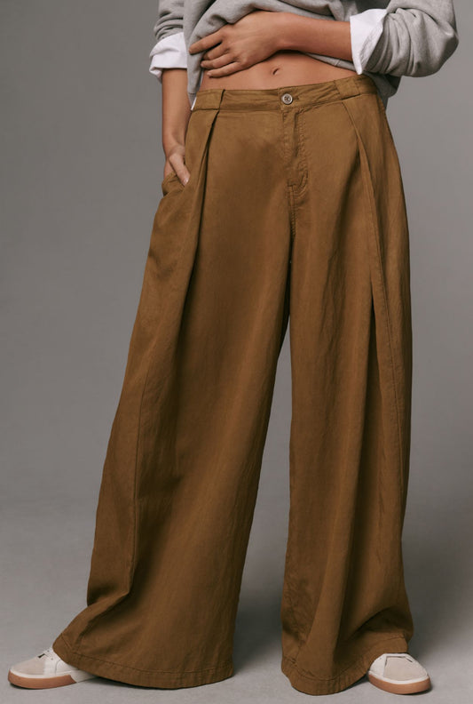 Pilcro Pleated Balloon Trousers