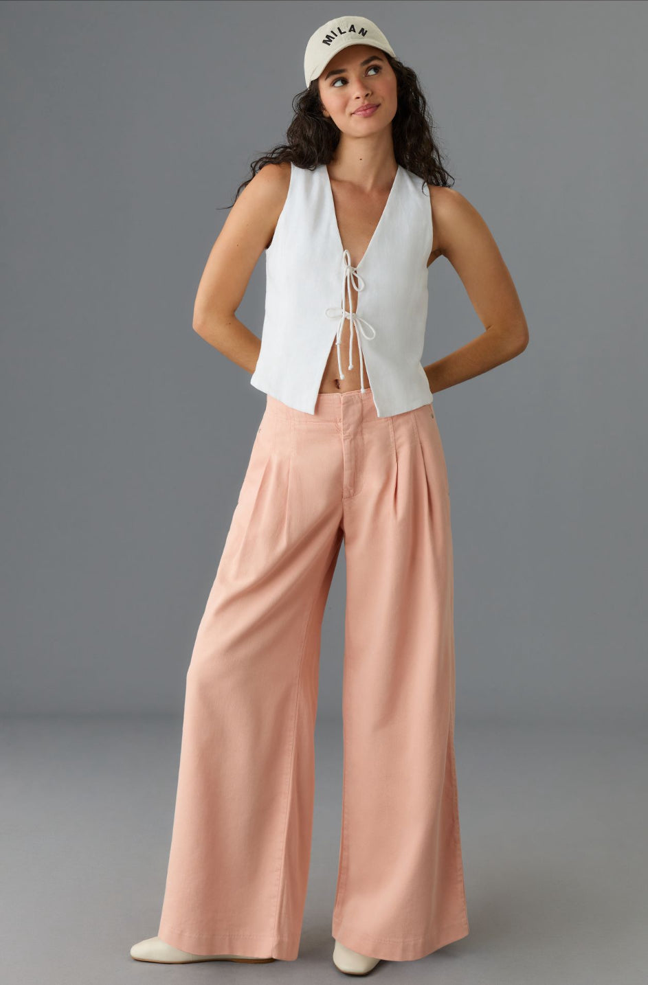 Maeve Pleated Wide-Leg Pants