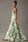 Load image into Gallery viewer, Mac Duggal V-Neck Floral A-Line Gown
