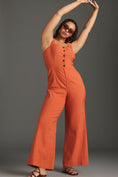 Load image into Gallery viewer, The Portside Button-Front Jumpsuit by Maeve: Denim Edition
