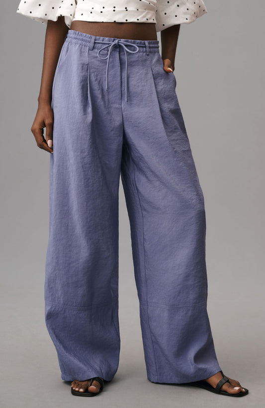 Maeve Seamed Wide-Leg Track Pants