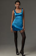 Load image into Gallery viewer, Maeve Square-Neck Satin Mini Dress
