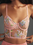 Load image into Gallery viewer, By Anthropologie Embroidered Mesh Corset Top
