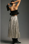 Load image into Gallery viewer, The Gigi Pleated Metallic Skirt
