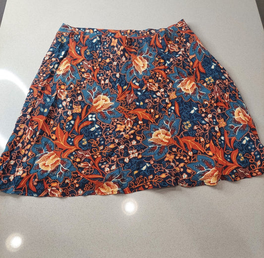 By Anthropologie Navy/Orange Mini Skirt