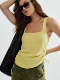 Load image into Gallery viewer, Pilcro Ruched Square-Neck Tank
