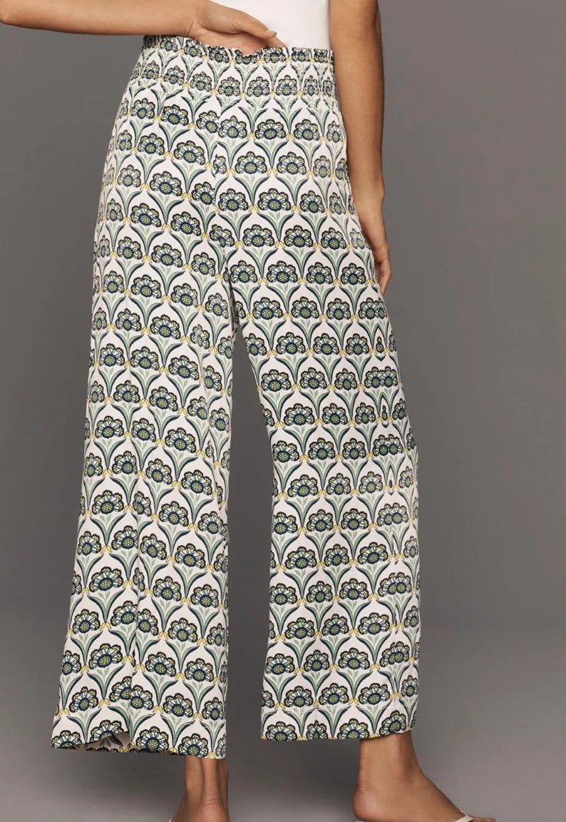 The Saria Smocked Wide-Leg Pants