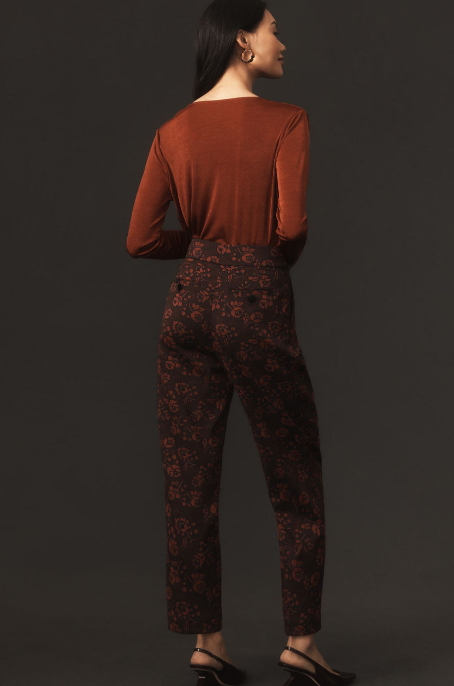 Maeve Jacquard High-Rise Trousers