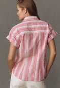 Load image into Gallery viewer, Maeve Short-Sleeve Tuck & Roll Buttondown Shirt
