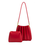 Load image into Gallery viewer, Carrie Pleated Shoulder Bag Red
