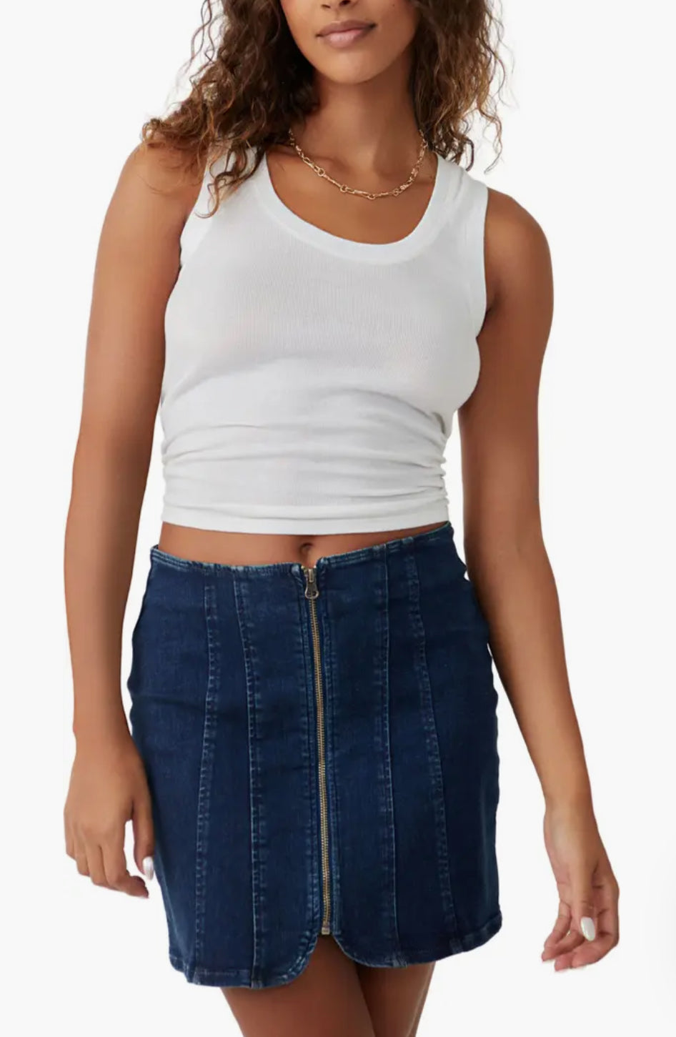 Free People Layla Denim Mini Skirt