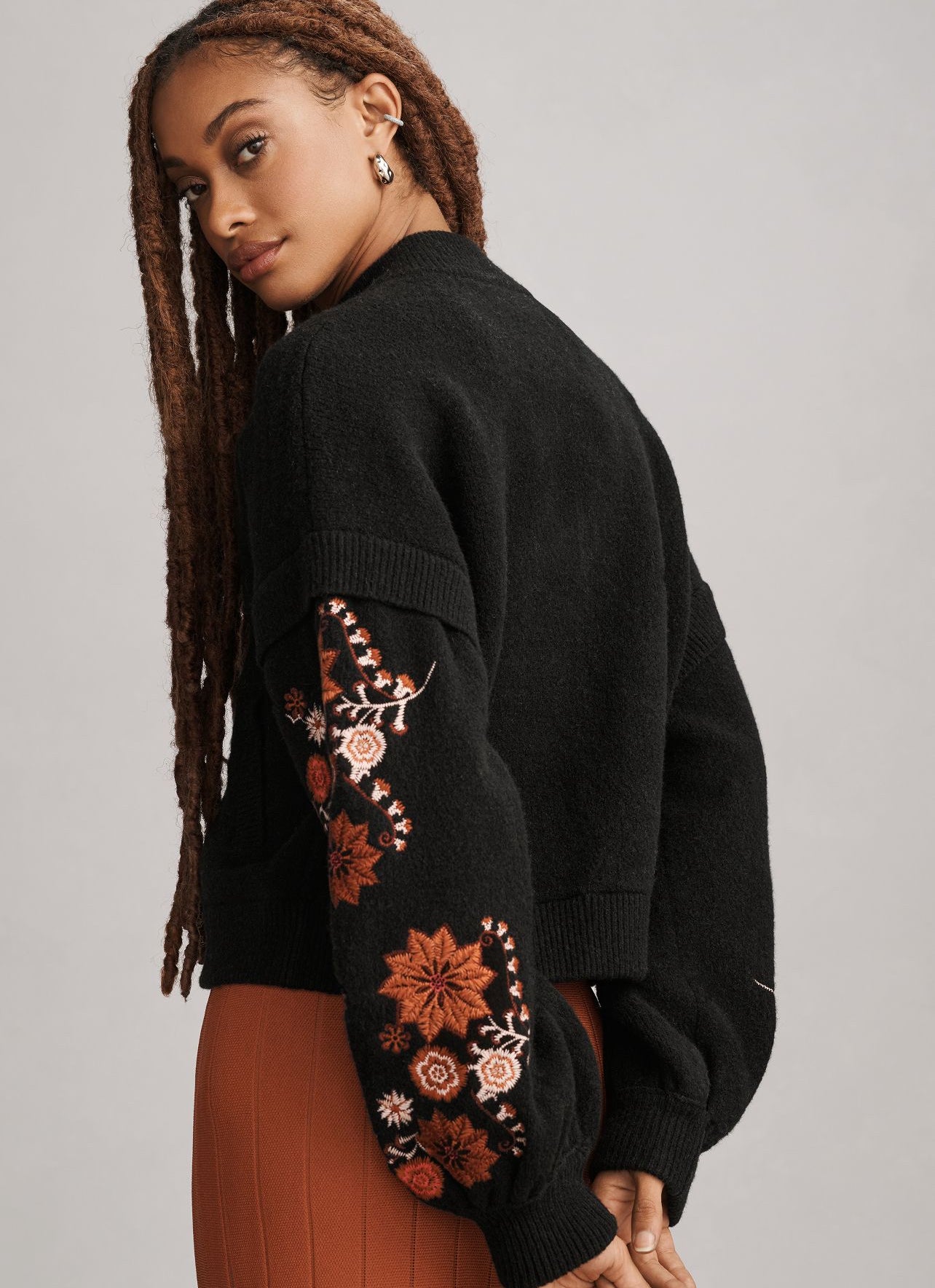 By Anthropologie Isla Baltic Bomber Sweater