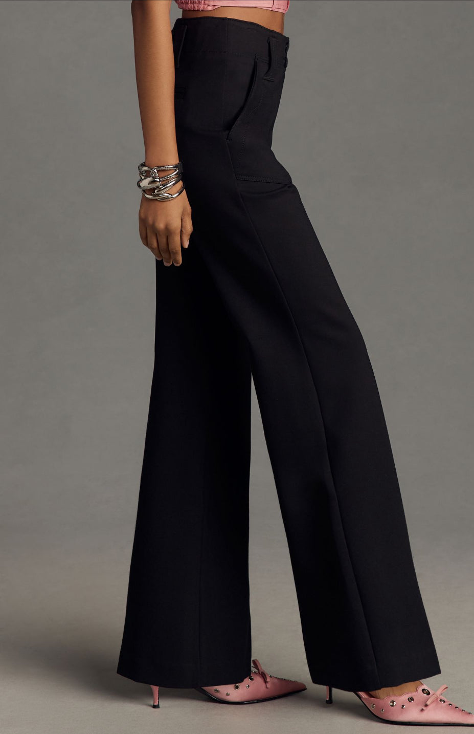 The Naomi Ponte Wide-Leg Flare Pants by Maeve