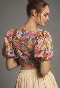 Load image into Gallery viewer, Endless Rose Puff-Sleeve Floral Crop Top
