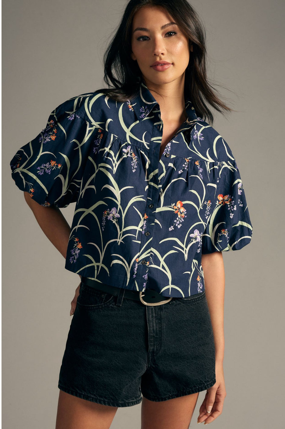 The Zooey Bubble-Sleeve Blouse by Maeve