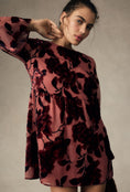 Load image into Gallery viewer, Hutch Long-Sleeve Velvet Mini Dress
