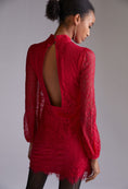 Load image into Gallery viewer, Maeve Open-Back Lace Mini Dress
