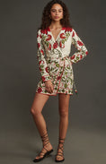 Load image into Gallery viewer, Farm Rio Long-Sleeve Printed Wrap Mini Dress
