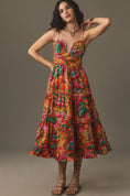 Load image into Gallery viewer, Farm Rio Beaded Spring Sleeveless Midi Dress
