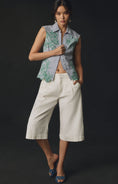 Load image into Gallery viewer, Maeve Sleeveless Floral Embroidered Buttondown Blouse
