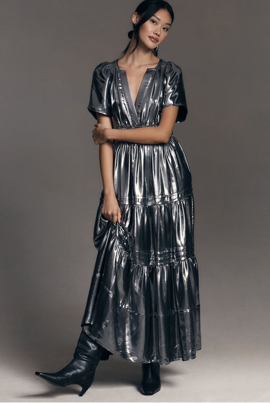 The Somerset Maxi Dress: Metallic Edition