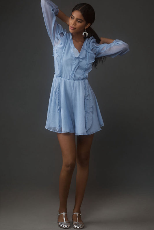 Hutch Long-Sleeve Frilled Romper