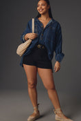 Load image into Gallery viewer, Pilcro Half-Button Denim Tunic Shirt
