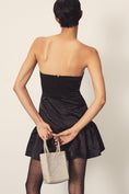 Load image into Gallery viewer, Maeve Strapless Bow Bubble-Hem Mini Dress
