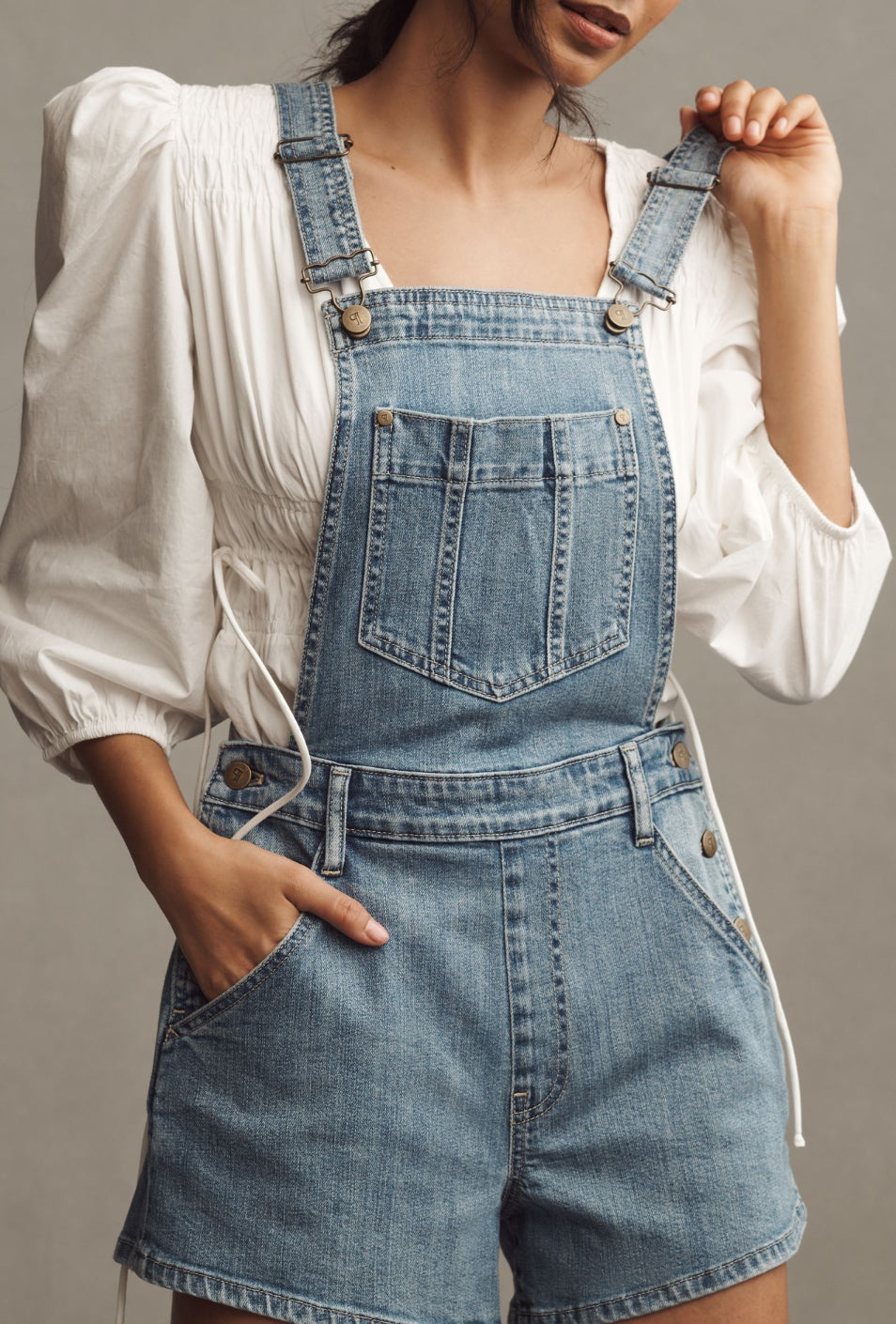 Pilcro Denim Micro Overalls