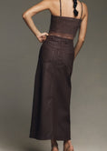 Load image into Gallery viewer, The Madi Front-Slit Denim Maxi Skirt by Pilcro
