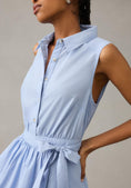 Load image into Gallery viewer, Maeve Asymmetrical Sleeveless Shirt Dress
