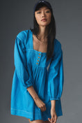 Load image into Gallery viewer, By Anthropologie Long-Sleeve SqNk Denim Babydoll Mini Dress
