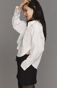 Load image into Gallery viewer, Pilcro Placket Back-Slit Cotton Shirt
