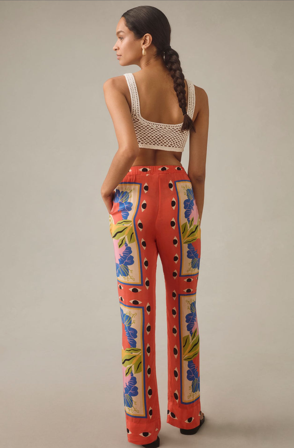 Farm Rio Surreal Scarf Pull-On Pants