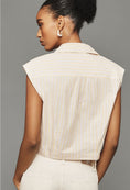 Load image into Gallery viewer, Maeve Cap-Sleeve Crop Cotton Shirt
