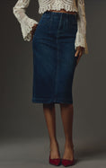 Load image into Gallery viewer, By Anthropologie Denim Midi Skirt
