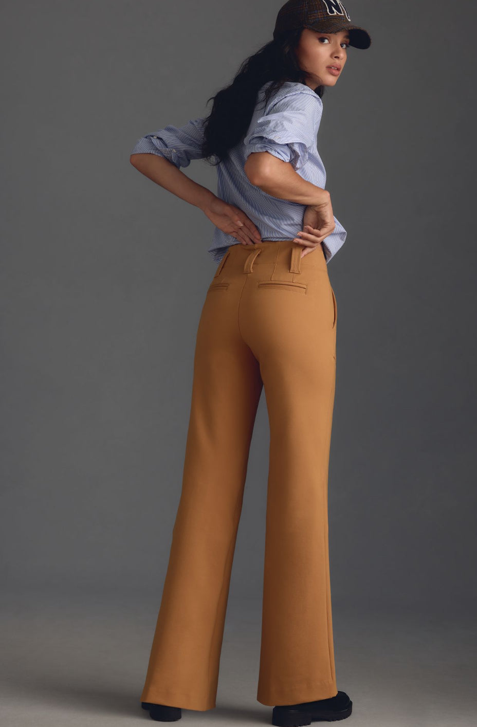 The Naomi Ponte Wide-Leg Flare Pants by Maeve