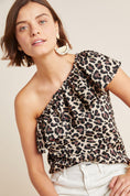 Load image into Gallery viewer, Leopard Knit One-Shoulder Top
