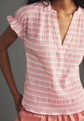 Load image into Gallery viewer, The Tatum Flutter-Sleeve Blouse by Pilcro: Striped Edition
