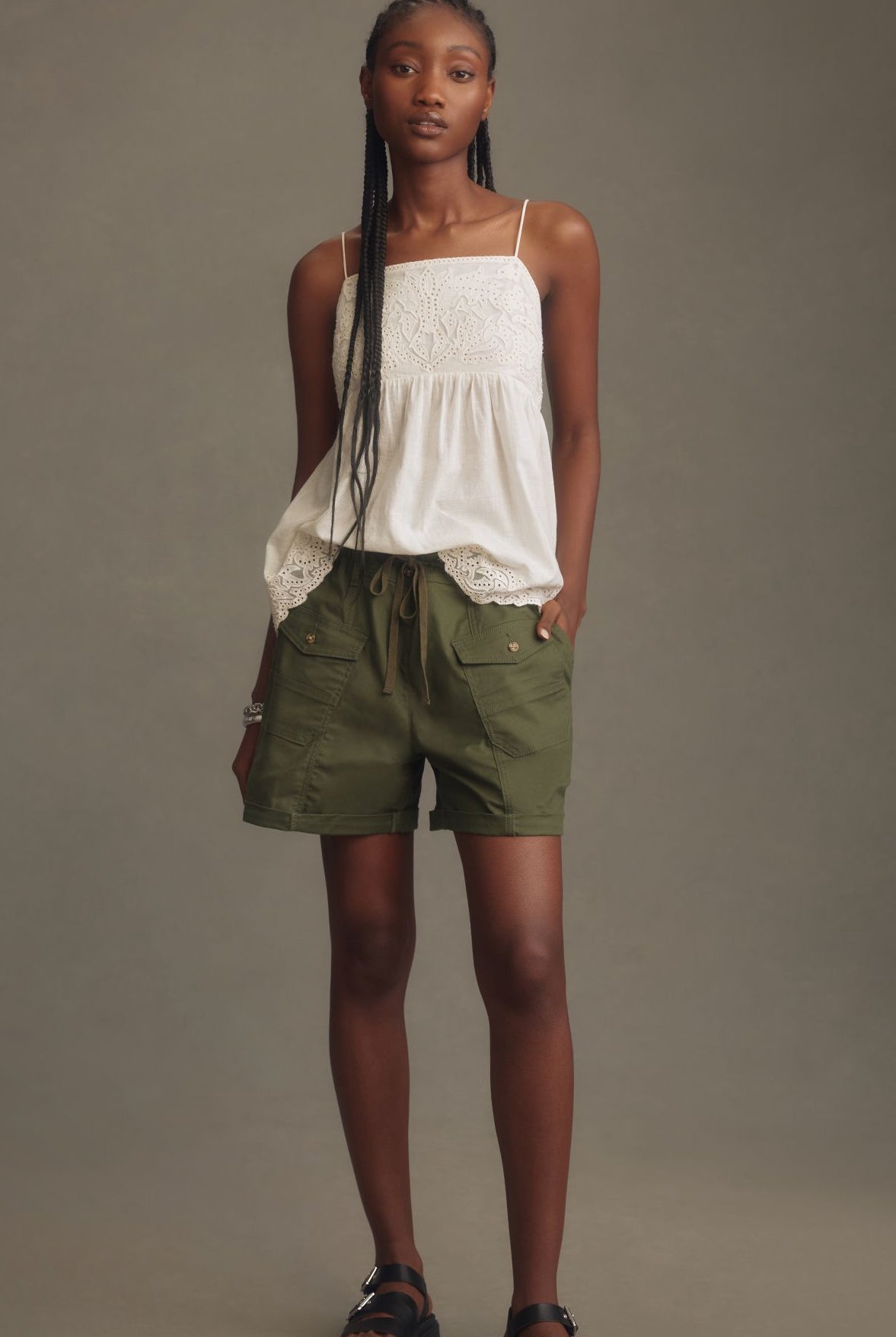 Pilcro Low-Rise Cargo Shorts