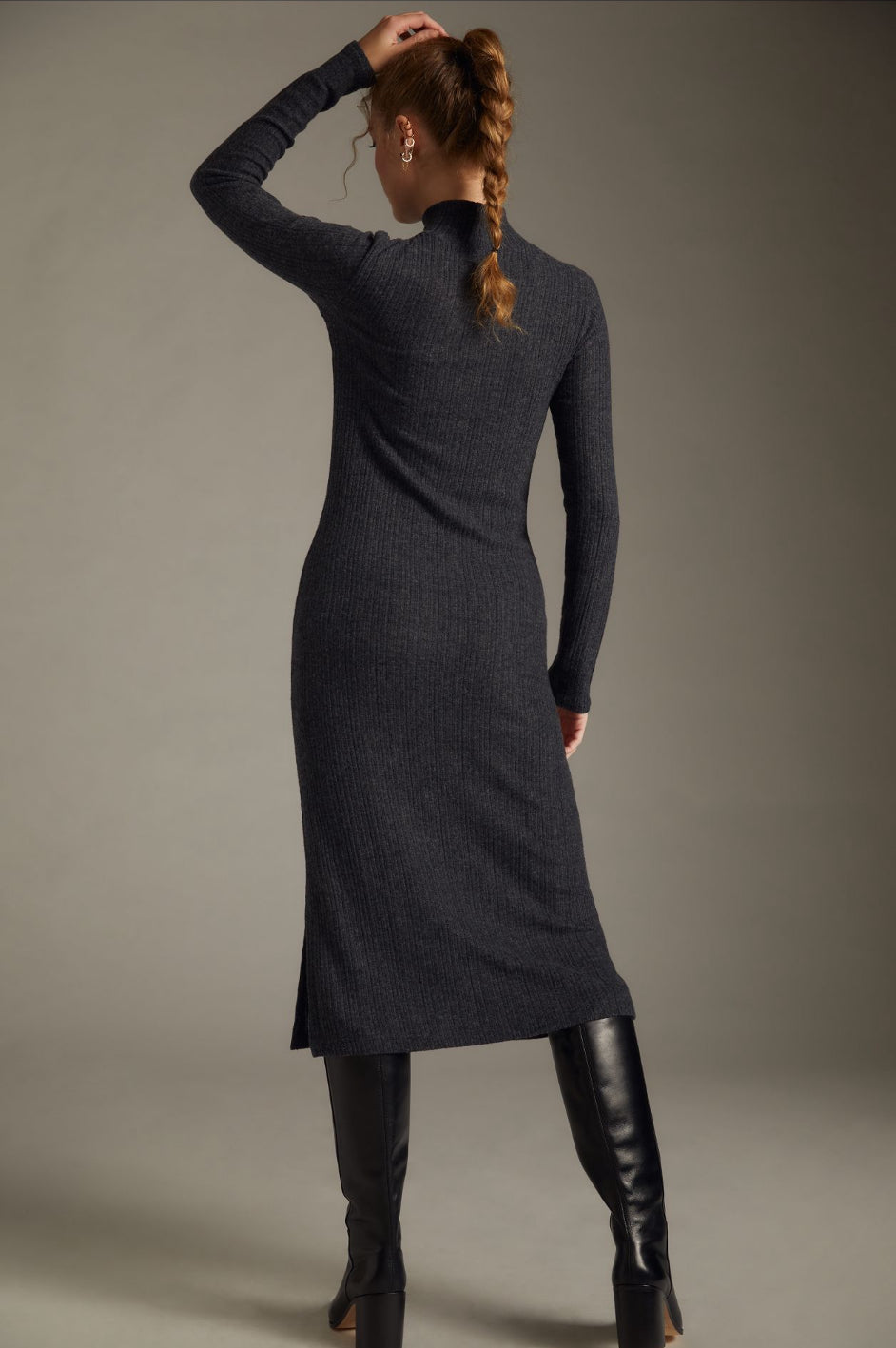 Daily Practice by Anthropologie Turtleneck Side Slit Dress